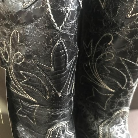 J.B. Dillion Stone Wash Cowboy Boots - Picture 7 of 8